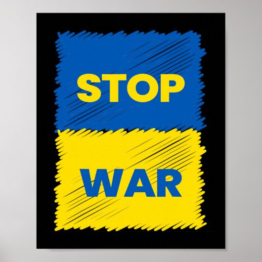 Poster Stop War - Save Ukraine - Stop The War In Ukraine (Devant)