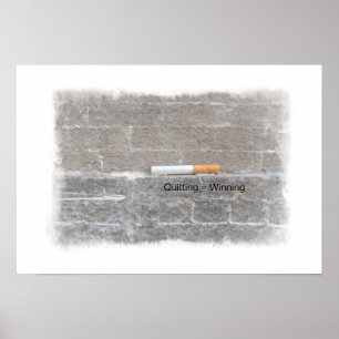 Poster stoppen met roken - Uitschakelen = Winnen