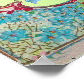 Poster STORK BÉBÉ GARÇON DOUCHE Gem Pierre Monogramme Ver (Coin)