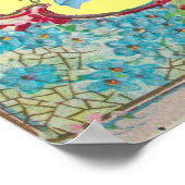 Poster STORK BÉBÉ GARÇON DOUCHE JEU Pierre Monogramme Jau (Coin)