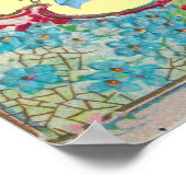 Poster STORK BÉBÉ GARÇON DOUCHE JEU Pierre Monogramme Jau (Coin)