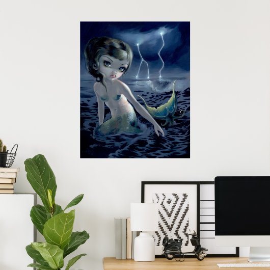 Poster Storm Chaser ART IMPRIMER sirène imaginaire gothiq (Bureau à domicile)