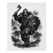 Storm‑Forged Viking Warrior in Ink