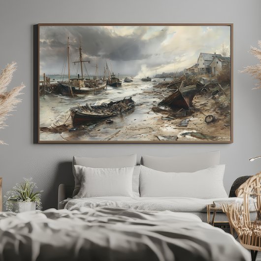 Poster Storm's Wake : Wrecked Fishing Boats Art