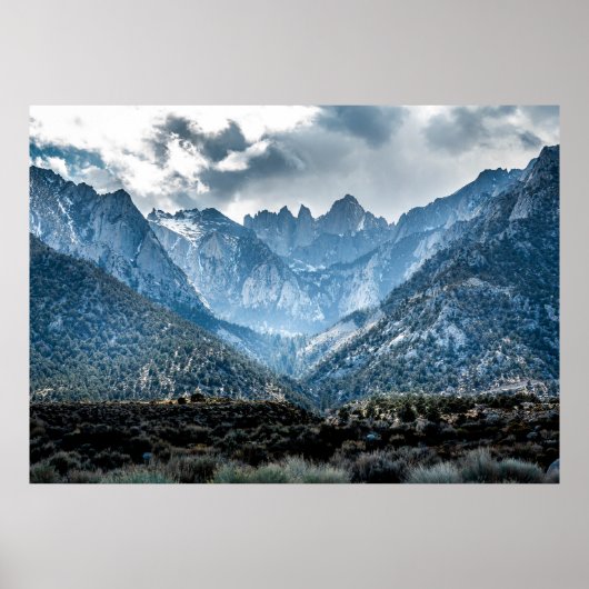 Poster Stormy Mt Whitney De Alabama Hills Matte (Devant)