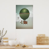 Poster Stormy Skies Airship Citronnier | Steampunk Travel (Cuisine)