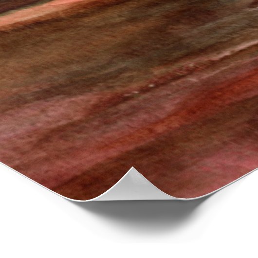 Poster Stormy Sunset Beach Composé Aquarelle Paysage mari (Coin)