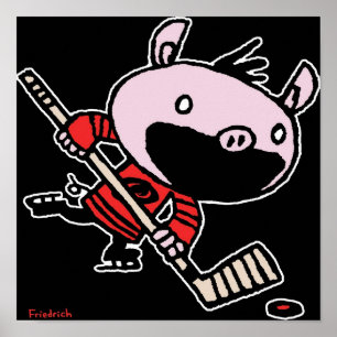 Poster Stormy the Hockey Pig