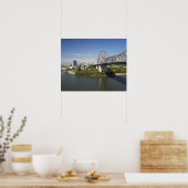 Poster Story Bridge, Brisbane River et Kangaroo (Cuisine)