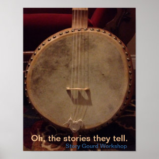 Poster Story Gourd Poster- Rooster Bass Banjo