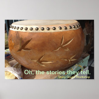 Poster Story Gourd - Rooster Gourd