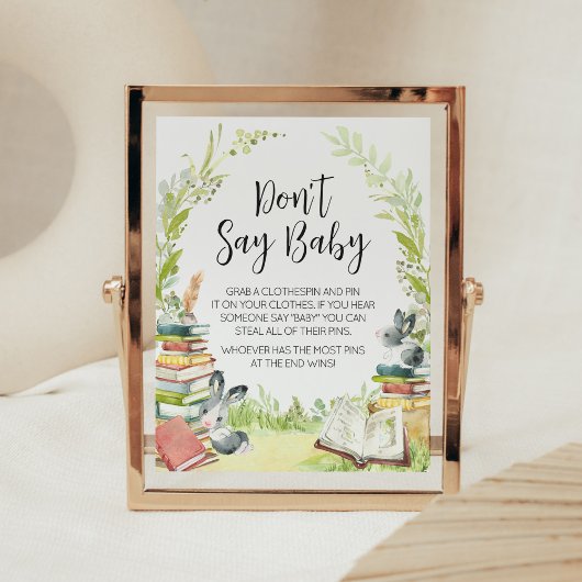 Poster Storybook Nouveau Baby shower de chapitre ne pas d