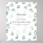 Poster Storybook Petite souris Bienvenue Anniversaire (Devant)