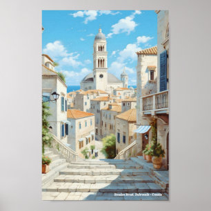 Poster Straden Street Dubrovnik Croatie Voyage