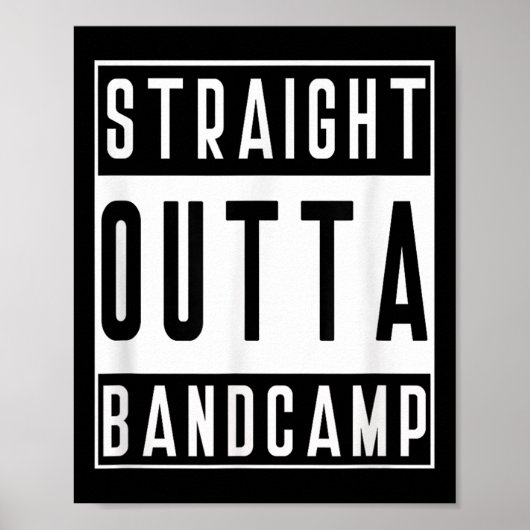 Poster Straight Outta Band Camp Funny Marching Band Tee  (Devant)