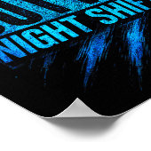 Poster Straight Outta Night Shift - Funny Owl Workers  (Coin)