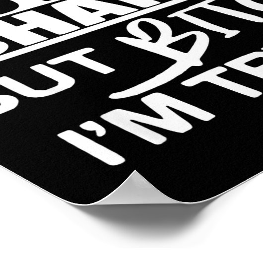 Poster Straight Outta Shape But Btch I'm Tryin Funny Work (Coin)