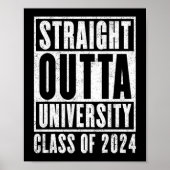 Poster Straight Outta University 2024 (en détresse) (Devant)