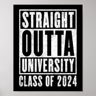 Poster Straight Outta University 2024 (en détresse)