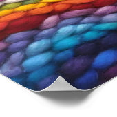 Poster Strands vibrants de fils multicolores (Coin)