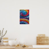 Poster Strands vibrants de fils multicolores (Cuisine)