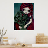 Poster Strangely Lonely gothic fairy croix celtique Impri (Cuisine)