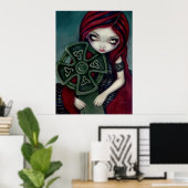 Poster Strangely Lonely gothic fairy croix celtique Impri (Bureau à domicile)
