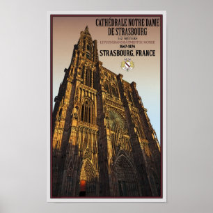 Poster Strasbourg - Cathédrale Notre Dame