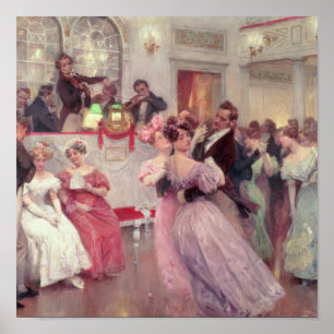 Poster Strauss et Lanner - la boule, 1906