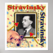 Poster Stravinsky - Il avait des lunettes. (Devant)