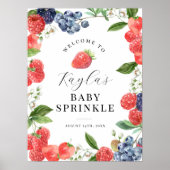 Poster Strawberry Berry Baby Sprinkle Welcome Sign (Devant)