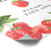 Poster Strawberry Blueberry Favors - Please Take One Sign (Coin)