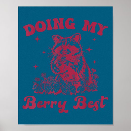 Poster Strawberry Motivation Cute Berry Lover  (Devant)