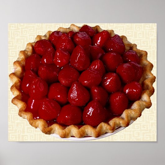 Poster Strawberry pie (Devant)