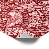 Poster Strawberry Thief Maroon, William Morris (Coin)