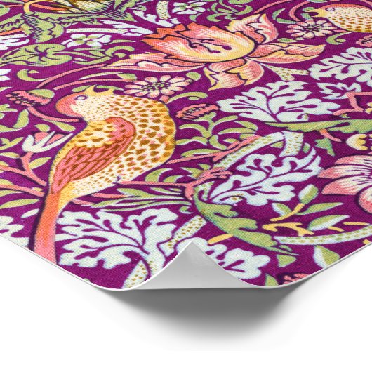 Poster Strawberry Thief Red, William Morris (Coin)