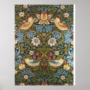 Poster Strawberry Thieves by William Morris, Vintage Art