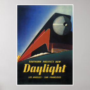 POSTER STREAMLINED TRAIN DAYLIGHT EXPRESS 1937