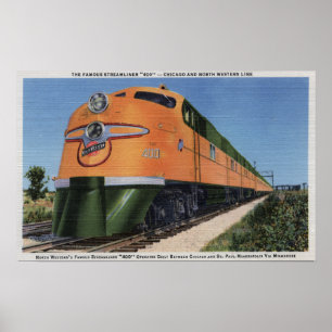 Poster Streamliner "400" à Milwaukee