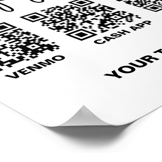 Poster street artistes astuce virtuelle jar code QR signe (Coin)