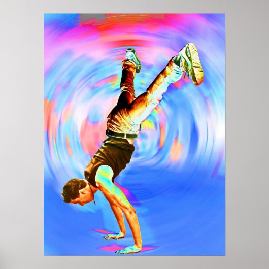 Poster Street Dancing, Blues/Reds (3), No-Sil't (Devant)