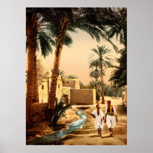 Poster Street in the old town Biskra Algeria