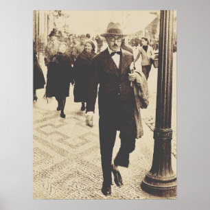 Poster Streets in Lisbon (Fernando Pessoa)