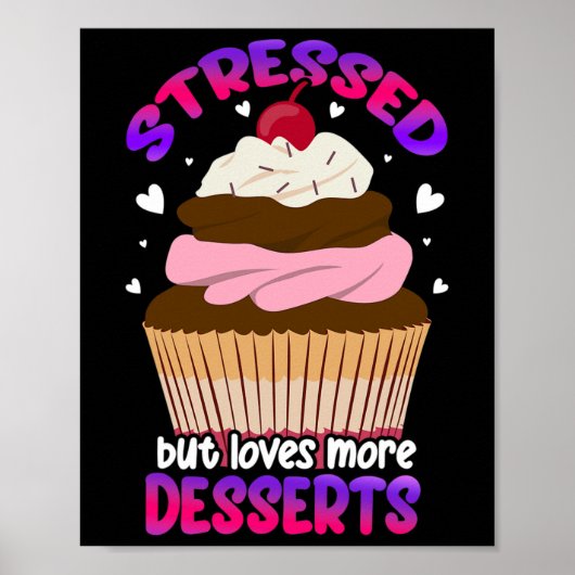 Poster Stress Mais aime plus Desserts Stress Sensibilisat (Devant)