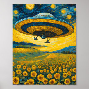Poster Stress Night Space Invasion - Art Surreal