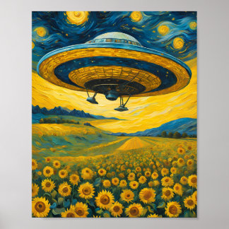 Poster Stress Night Space Invasion - Art Surreal