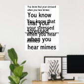 Poster Stressé (Bureau à domicile)