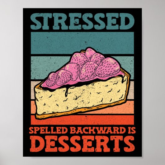 Poster Stressé Argument Arrière Est Desserts Stress Aware (Devant)