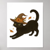 Poster Stretting Chat Noir - Witchy Automne Classique T-S (Devant)