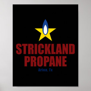Poster Strickland Propane - Arlen Texas Yellow Star Bbq